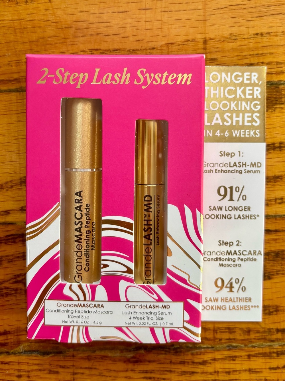 Grande Cosmetics, 2-Step Lash System Set: serum and mascara